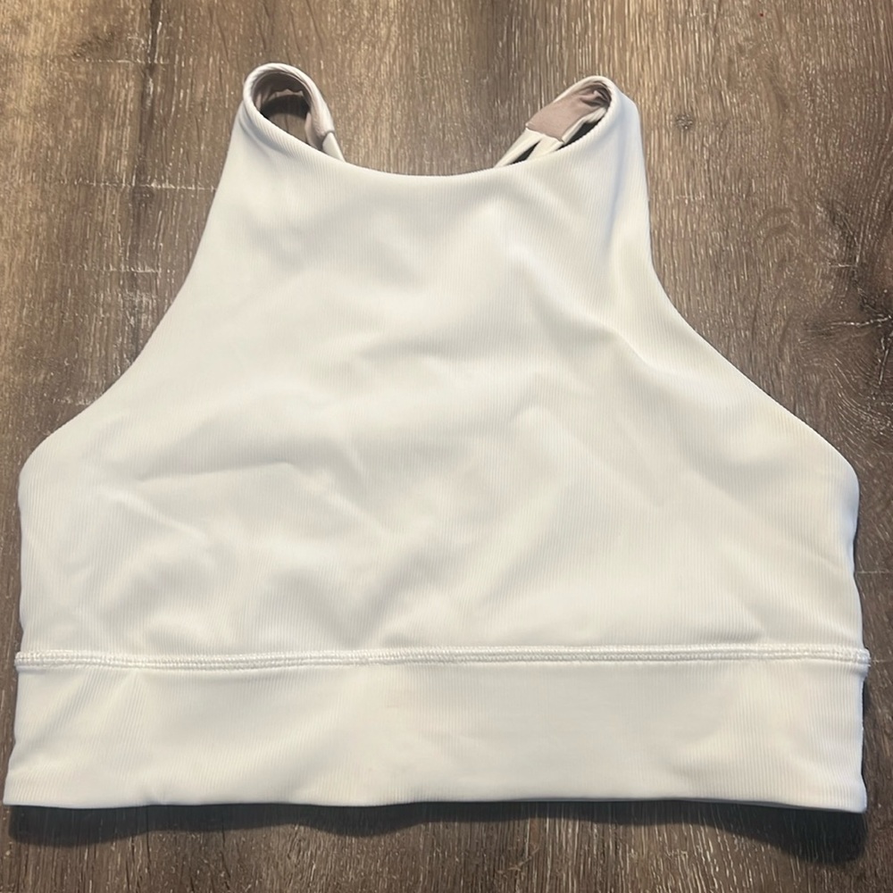Lululemon energy high neck longline ribbed bra